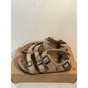 Birkies size 7/38 shoes 3 strap ankles tan